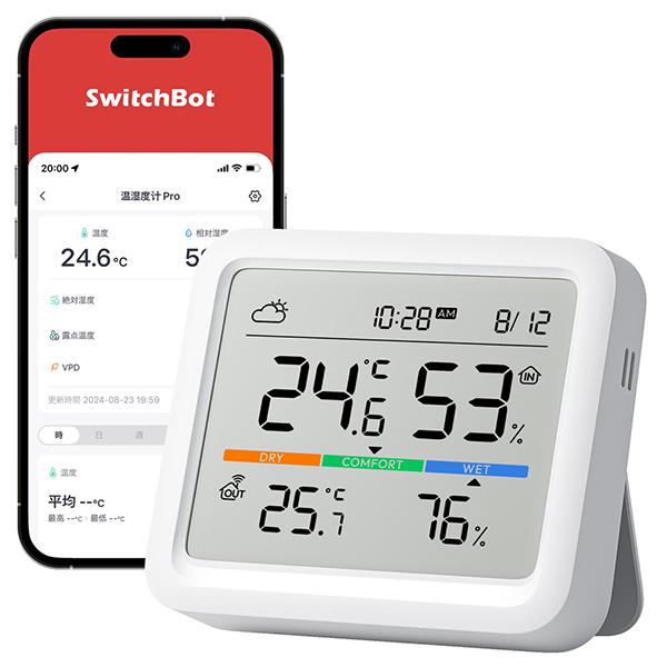 SwitchBot スイッチボット W4900000 SwitchBot 温湿度計 Pro W4900000 商品画像4：総合通販サイト 家電横丁
