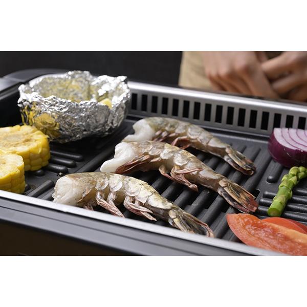 山善吸煙焼き肉グリルXGRILLSTORMコンパクトタイプスモークレスブラックNEGME-010F-Bプレート1枚 商品画像12：総合通販サイト 家電横丁