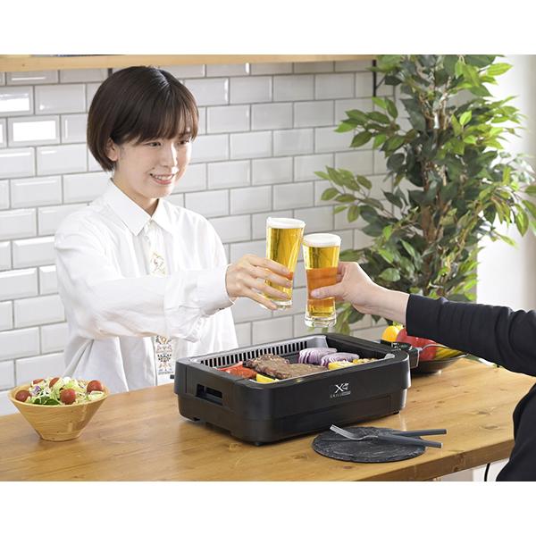 山善吸煙焼き肉グリルXGRILLSTORMコンパクトタイプスモークレスブラックNEGME-010F-Bプレート1枚 商品画像13：総合通販サイト 家電横丁