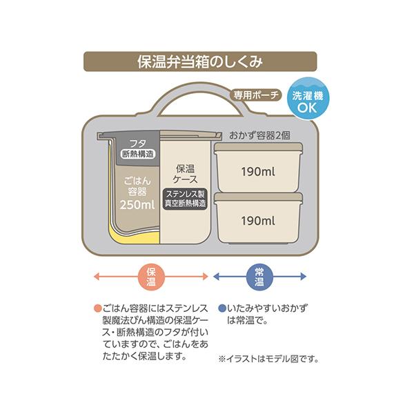サーモス 保温弁当箱 ディズニーコラボモデル 250ml ライトベージュ DBQ-257DS-LBE 商品画像4：総合通販サイト 家電横丁