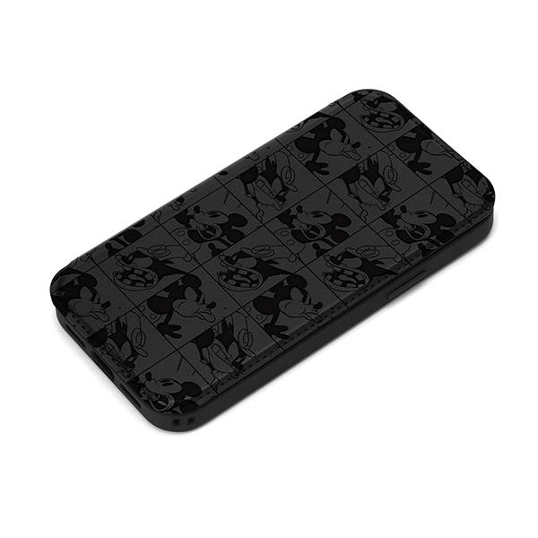 PGA PGD23AGF01MKY ｉＰｈｏｎｅ２０２３ ６．１ｉｎｃｈ ２眼 ガラスフリップケース ミッキーマウス 商品画像2：総合通販サイト 家電横丁