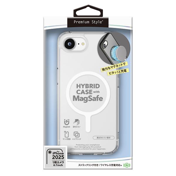 PG-25KMH07CL クリア iPhone 16e用 MagSafe対応 ハイブリッドケース 背面ケー･･･