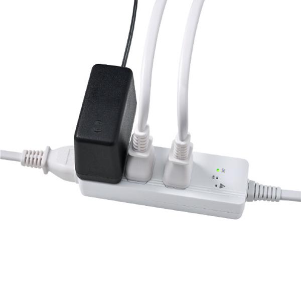 WB-A41-W ホワイト コード付きアラームタップ4P1m 4個口1m 商品画像3：総合通販サイト 家電横丁
