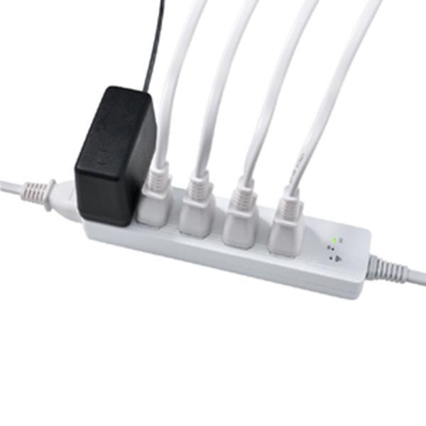 WB-A62-W ホワイト コード付きアラームタップ6P2m 6個口2m 商品画像3：総合通販サイト 家電横丁
