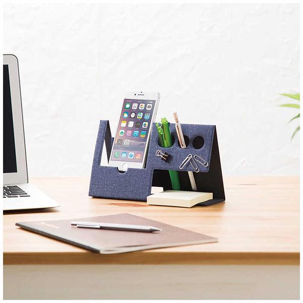 ナカバヤシ デスクオーガナイザーM ori-pact NOPD02NV ネイビー 卓上収納用品 収納 ボックス デスク 整理 商品画像3：総合通販サイト 家電横丁