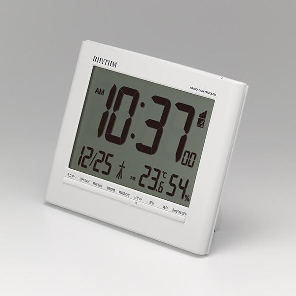 リズム 8RZ203SR03 目覚まし時計 フィットウェーブD203 白 8RZ203SR03 電波自動受信機能有 商品画像3：総合通販サイト 家電横丁