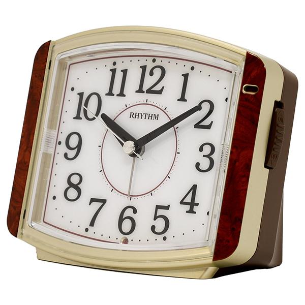 リズム 8RE644SR23 常時点灯付目覚まし時計 ピュアライトR644 23 木目仕上（白） 8RE644SR23 アナログ 商品画像4：総合通販サイト 家電横丁
