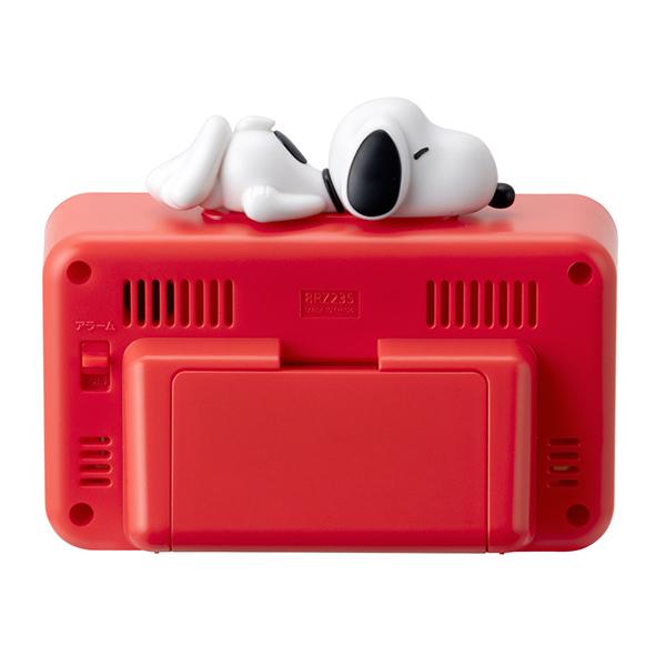 リズム キャラクタークロック スヌーピー 電波時計 デジタル 赤 8RZ235MS01 めざまし時計 商品画像4：総合通販サイト 家電横丁
