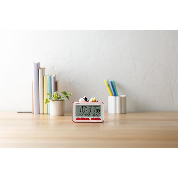 リズム キャラクタークロック スヌーピー 電波時計 デジタル 赤 8RZ235MS01 めざまし時計 商品画像6：総合通販サイト 家電横丁