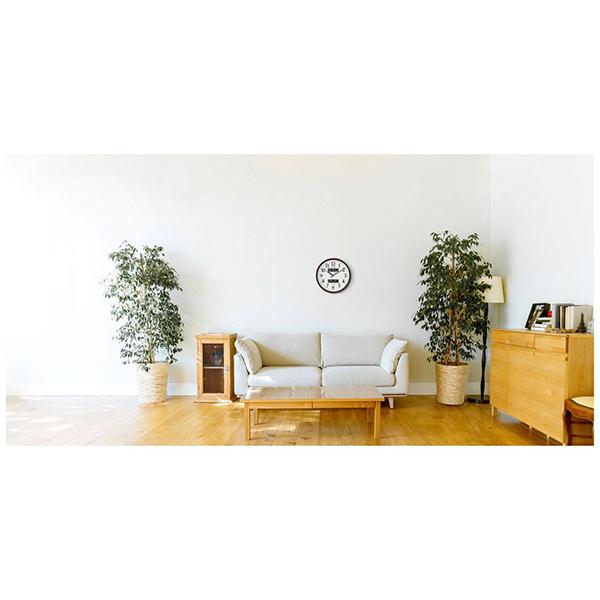 リズム 8FYA06006 掛け時計 電波時計 温湿度計付き 茶メタリック色 8FYA06-006 電波自動受信機能有 商品画像5：総合通販サイト 家電横丁