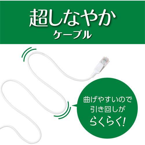 ミヨシ 極細LANケーブル 3m 白 C6A-S03WH LANケーブル C6AS03WH 商品画像3：総合通販サイト 家電横丁