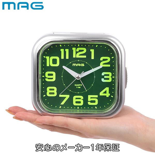 MAG(マグ) 目覚まし時計  T-788 SM-Z 銀メタリック 電子音目覚まし時計 しののめ 置き時計 商品画像7：総合通販サイト 家電横丁