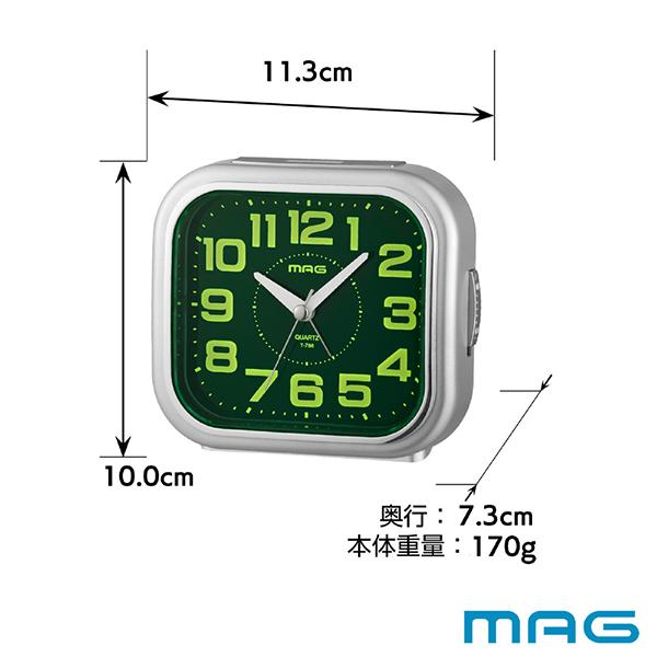 MAG(マグ) 目覚まし時計  T-788 SM-Z 銀メタリック 電子音目覚まし時計 しののめ 置き時計 商品画像8：総合通販サイト 家電横丁