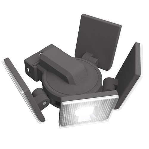 ムサシ LEDソーラーセンサーライト S-400L  7.5W×4灯スライド型 防犯 ライト 庭 玄関灯 商品画像9：総合通販サイト 家電横丁