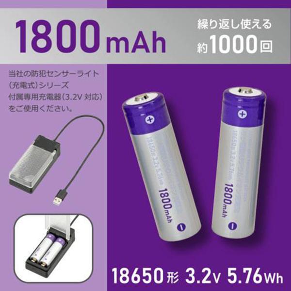 オーム電機(OHM) LS-BLFP18A-S リン酸鉄リチウムイオン充電池 18650形 2本入 商品画像1：総合通販サイト 家電横丁