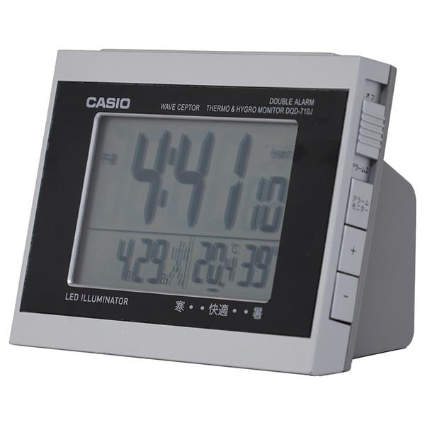 CASIO DQD710J8JF 目覚まし時計 ウェーブセプター シルバー DQD710J8JF デジタル 電波自動受信機能有 商品画像5：総合通販サイト 家電横丁