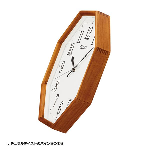 セイコー(SEIKO) KX263B 掛け時計 スタンダード 茶木地 KX263B 電波自動受信機能有 商品画像2：総合通販サイト 家電横丁 PLUS