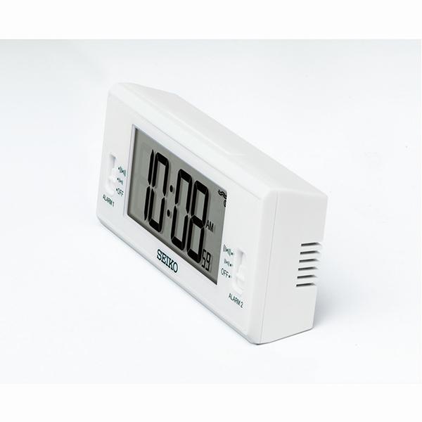 セイコー SQ321W 目覚まし時計 白 SQ321W デジタル 電波自動受信機能有 商品画像3：総合通販サイト 家電横丁 PLUS