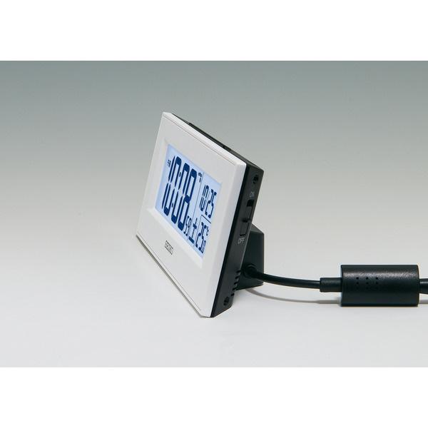 セイコー DL218W 目覚まし時計 交流式デジタル 白 DL218W デジタル 電波自動受信機能有 商品画像2：総合通販サイト 家電横丁 PLUS