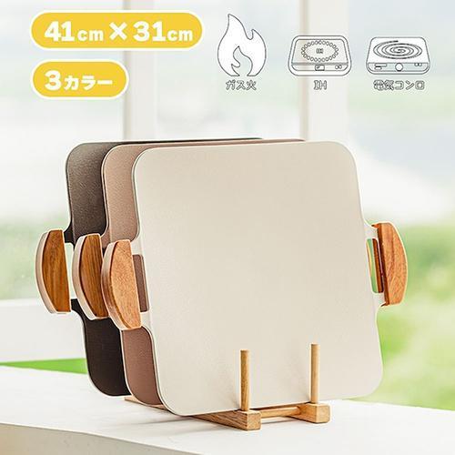 ドクターハウス Dr.HOWS ソリッドグリルパン ヌーディーピンク マルチグリドル 41cm×31cm IHガス火対応 PFOAPFOSフリー 正方形 商品画像2：総合通販サイト 家電横丁 PLUS