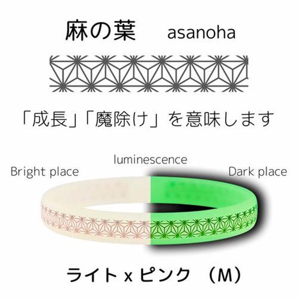 SM0339 ライト×ピンク スパークノン×シリコンバンド麻の葉 M 商品画像2：総合通販サイト 家電横丁 PLUS