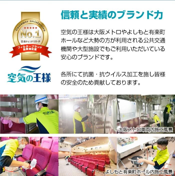 エアコンフィルター 天井埋込エアコン用 AT254フィルター Lサイズ [600mm×800mm] 6枚入 抗菌 防カビ 消臭 ホコリとり 空気の王様 商品画像15：総合通販サイト 家電横丁 PLUS