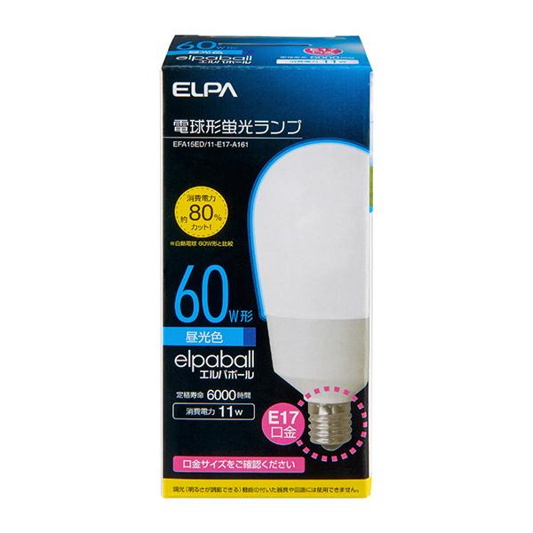 エルパ 電球型蛍光灯 ミニクリタイプ EFA15ED/11-E17-A161 E17 昼白色 1個 T形 商品画像2：総合通販サイト 家電横丁 PLUS