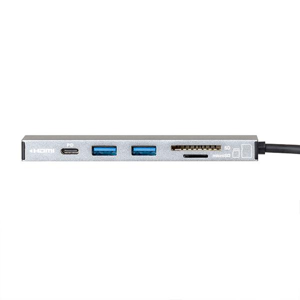 ナカバヤシ UD-C01SSL PD対応 USB Type-C アルミドッキングステーション 15cm シルバー 商品画像2：総合通販サイト 家電横丁 PLUS