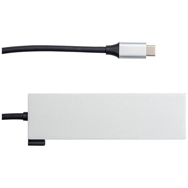 ナカバヤシ UD-C01SSL PD対応 USB Type-C アルミドッキングステーション 15cm シルバー 商品画像6：総合通販サイト 家電横丁 PLUS