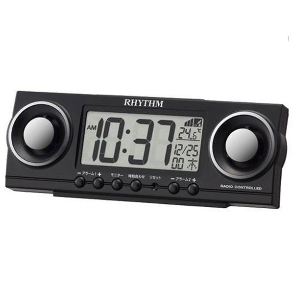 RHYTHM 目覚まし時計 フィットバトラージューク ブラック 8RZ177SR02 デジタ･･･