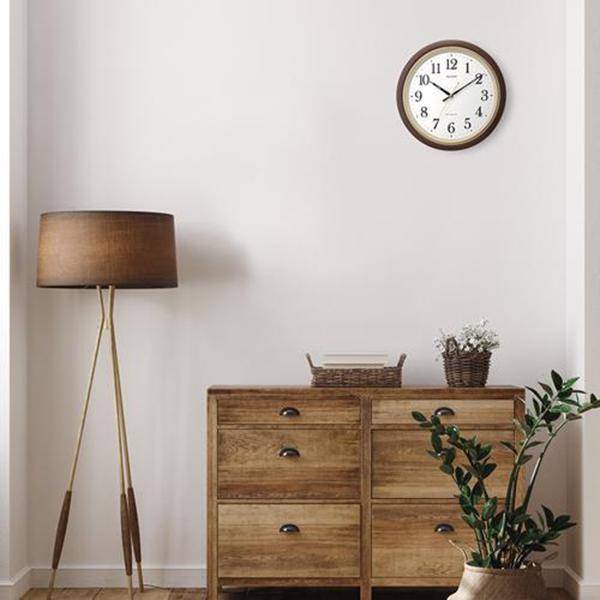 RHYTHM リズム 電波掛け時計 8MY564SR06 茶メタリック色 フィットウェーブ 商品画像4：総合通販サイト 家電横丁 PLUS