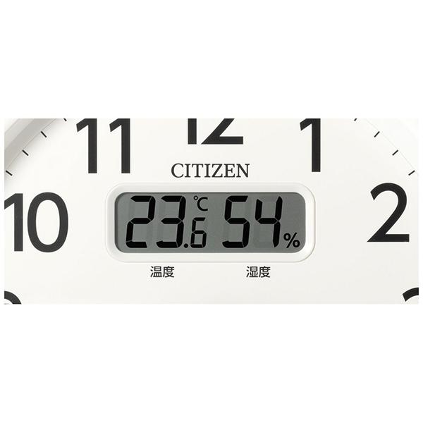 リズム 8FYA06006 掛け時計 電波時計 温湿度計付き 茶メタリック色 8FYA06-006 電波自動受信機能有 商品画像3：総合通販サイト 家電横丁 PLUS