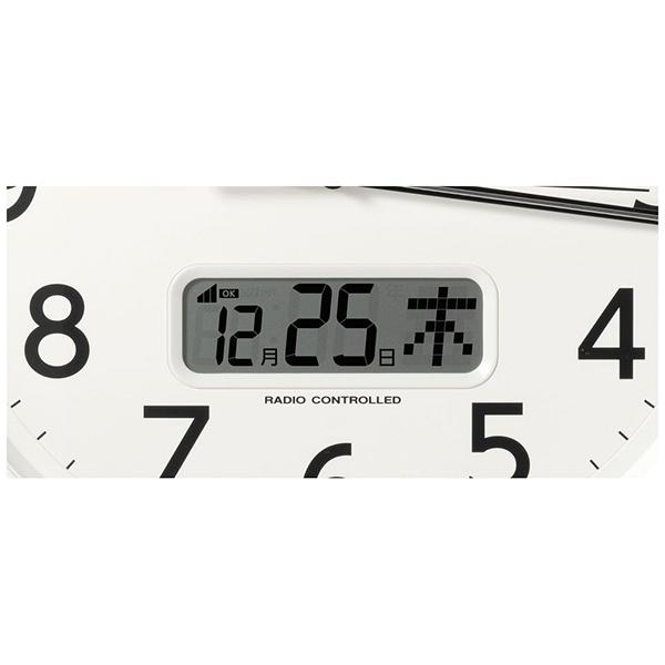 リズム 8FYA06006 掛け時計 電波時計 温湿度計付き 茶メタリック色 8FYA06-006 電波自動受信機能有 商品画像4：総合通販サイト 家電横丁 PLUS