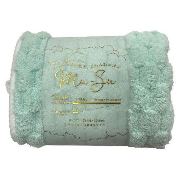 MUS-HDT-B ブルー Mu-Su ヘアドライタオル マイクロファイバー素材