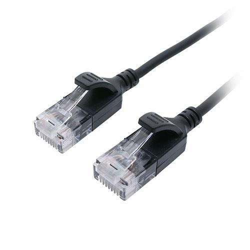 ミヨシ 極細LANケーブル 0.5m 黒 C6A-S5BK LANケーブル C6AS5BK