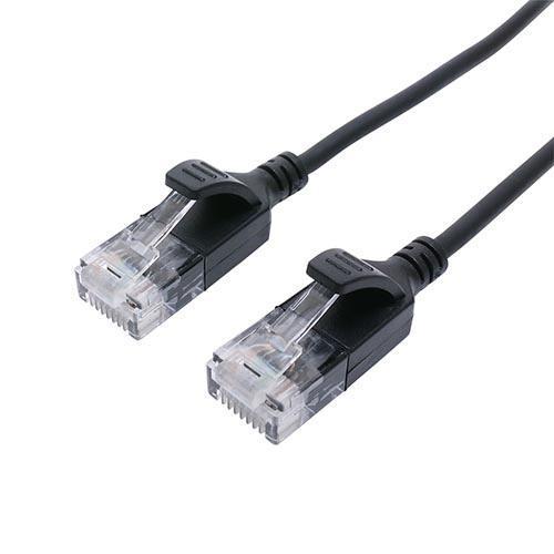 ミヨシ 極細LANケーブル 2m 黒 C6A-S02BK LANケーブル C6AS02BK