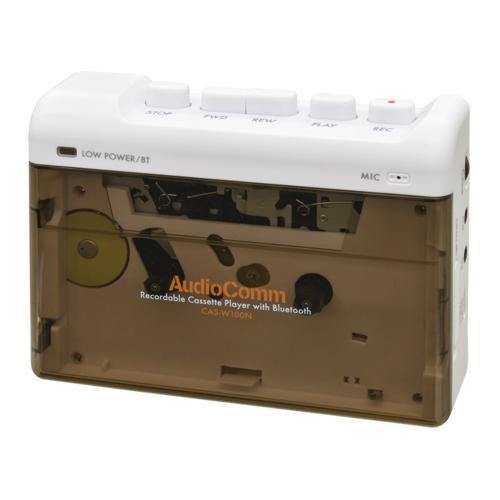 オーム電機 AudioComm カセットプレーヤー CAS-W100N 無線接続 Bluetooth対応