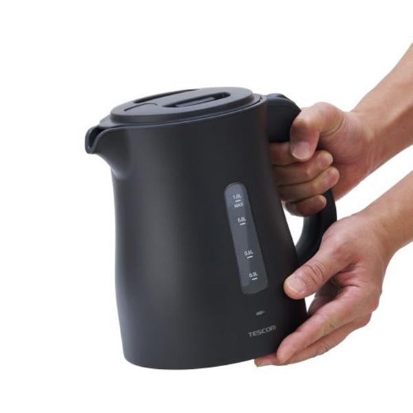 TKE30A-K ブラック 電気ケトル 1.0L 1200W急速沸騰 転倒お湯もれ防止 空焚き防止 商品画像6：総合通販サイト 家電横丁 PLUS