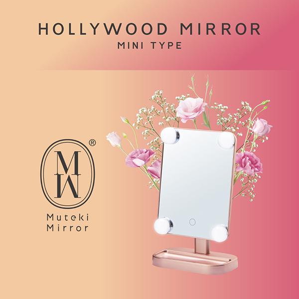 コイズミ ハリウッドミラー Muteki mirror ピンク KBE-3173/P 商品画像2：総合通販サイト 家電横丁 PLUS
