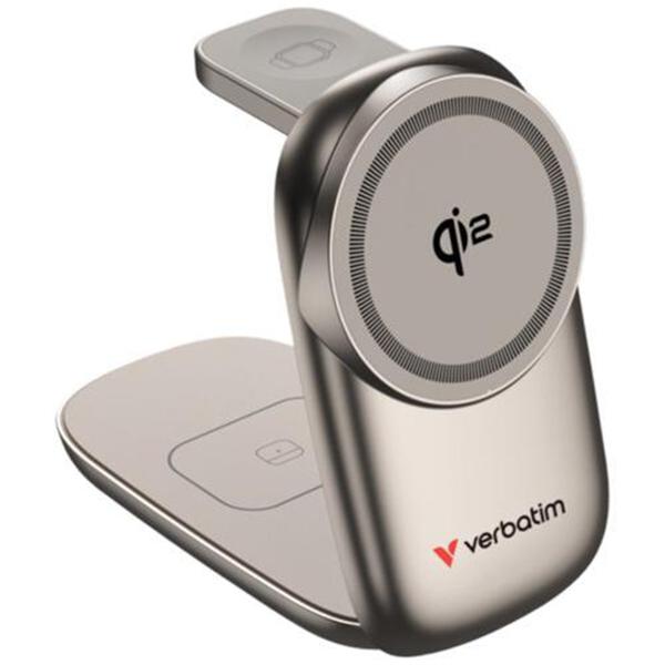 Verbatim バーベイタム 3in1ワイヤレス充電ドック TINOCGOV1 ゴールド Qi2(チ･･･
