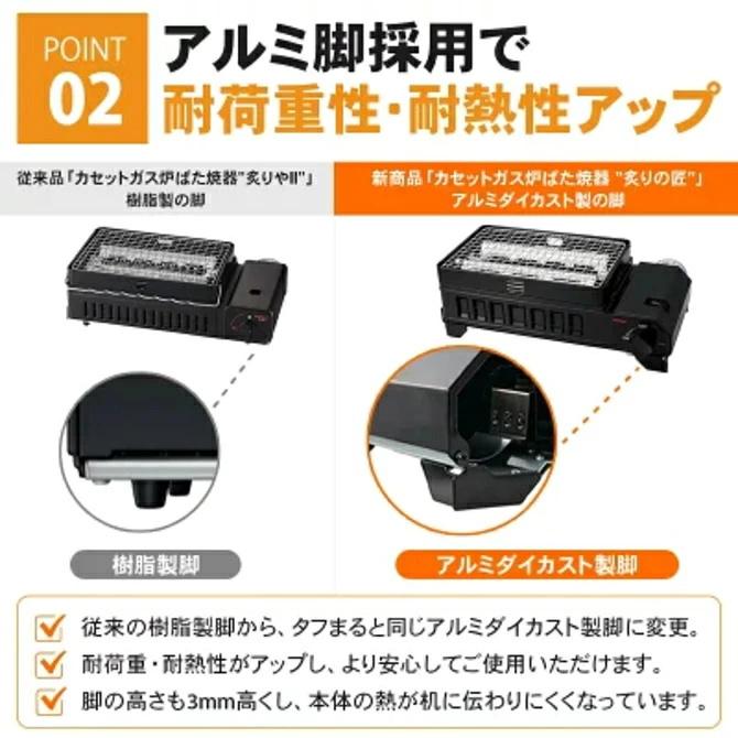 Iwatani イワタニ カセットガス 炉ばた焼器 炙りの匠 ホームメイドシリーズ 日本製 ブラック CB-ABT-1 CBABT1 商品画像8：EC CREW