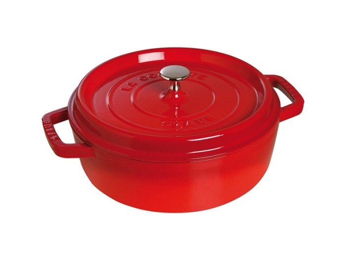 staub ストウブ ココットラウンド シャロー26㎝チェリーの通販なら