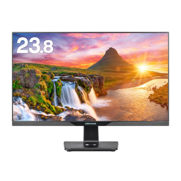 GH-LCW24L-BK 広視野角パネル搭載 23.8型ワイド液晶ディスプレイ フルHD HDMI/Displayport/D-sub 5年保証 ブラック 商品画像2：eONE