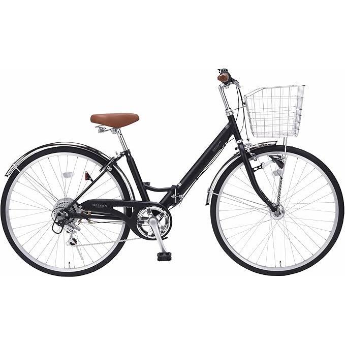 MYPALLAS MC550-BK (マットブラック) 折畳シティサイクル 26インチ シマノ６･･･