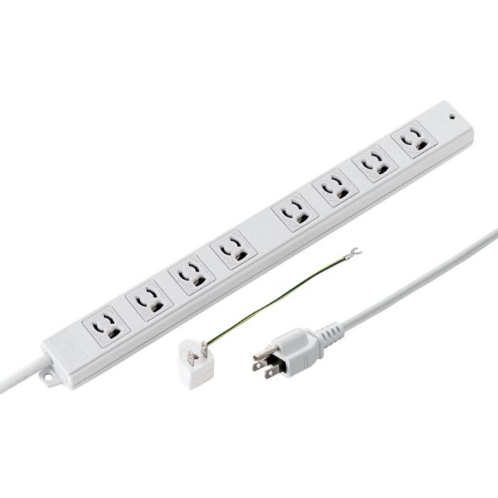 TAP-MG3811N 抜け止めタップ (3P・8個口・2m)