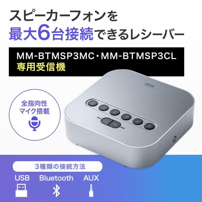 MM-BTMSP3RC Bluetooth会議スピーカーフォン (受信機のみ) 商品画像2：eONE