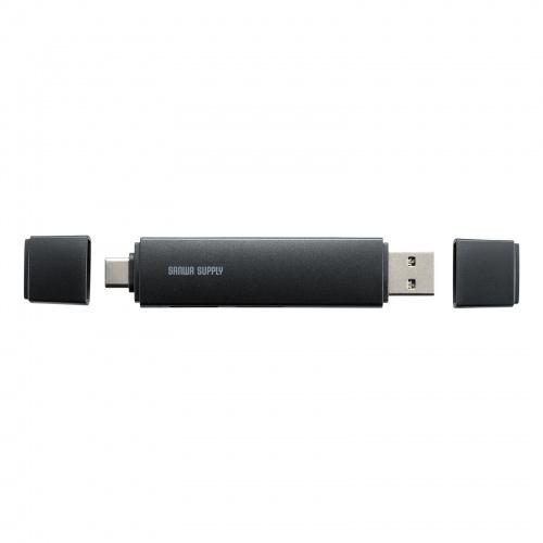 ADR-5TCMSD5BK USB Type-C ＆ USB-A両対応 直挿しSD/microSDカードリーダー (USBポート付き) 商品画像18：eONE
