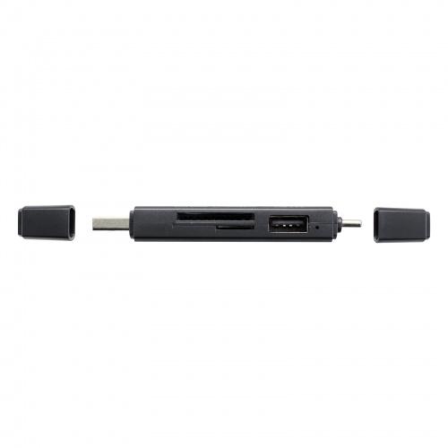 ADR-5TCMSD5BK USB Type-C ＆ USB-A両対応 直挿しSD/microSDカードリーダー (USBポート付き) 商品画像19：eONE