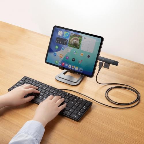 ADR-5TCMSD5BK USB Type-C ＆ USB-A両対応 直挿しSD/microSDカードリーダー (USBポート付き) 商品画像23：eONE