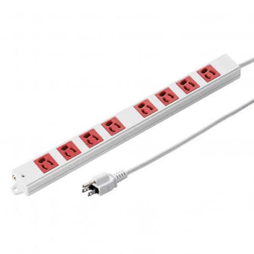 TAP-K8-3R (レッド) 工事物件タップ (3P・8個口・3m)